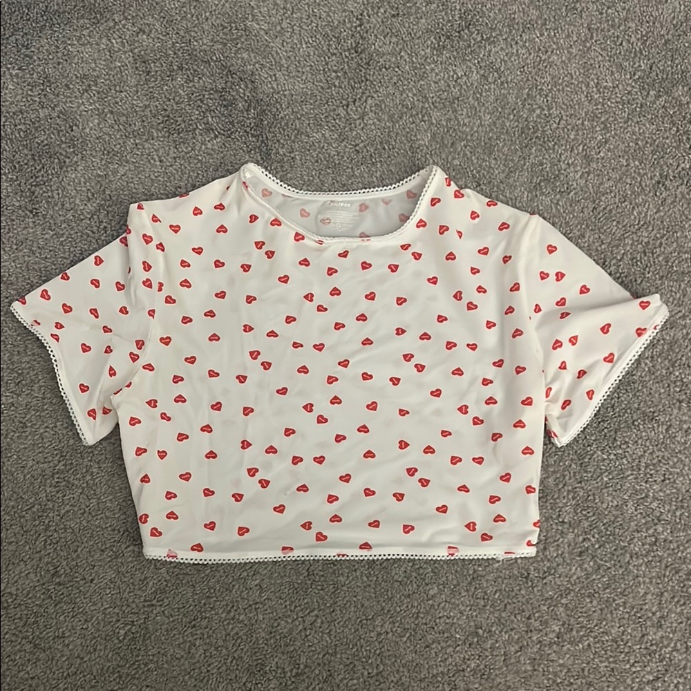 Skims Valentine’s Day super crop tshirt